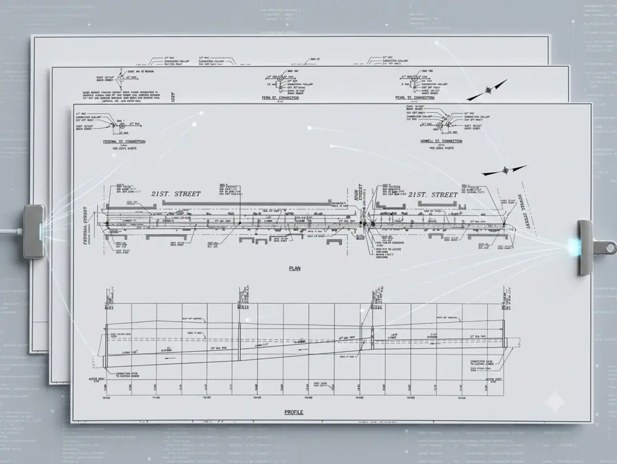 Legacy utility construction drawing